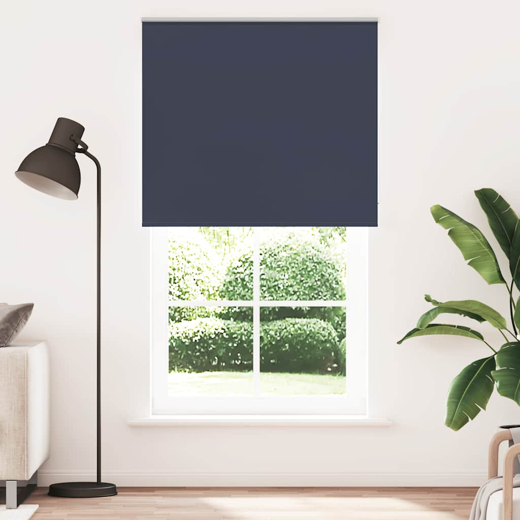 vidaXL Roller Blind Blackout Marine 120x230 cm Fabric Width 116.6 cm Polyester