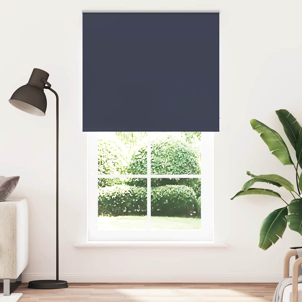 vidaXL Roller Blind Blackout Marine 125x230 cm Fabric Width 121.6 cm Polyester