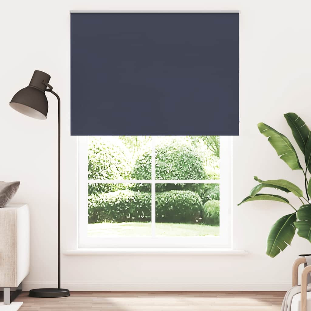 vidaXL Roller Blind Blackout Marine 145x230 cm Fabric Width 141.6 cm Polyester