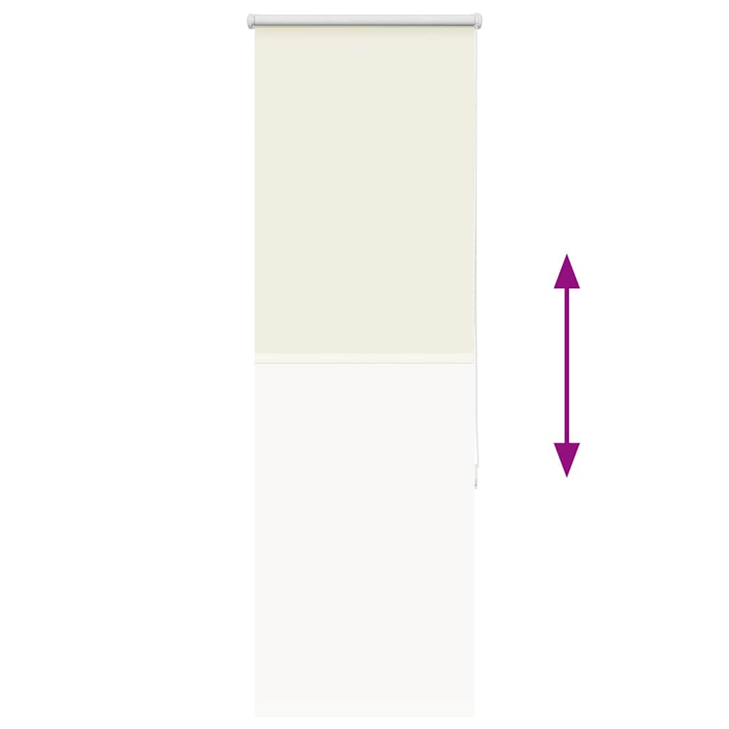 vidaXL Roller Blind Blackout Off White 45x130 cm Fabric Width 40.7 cm Polyester