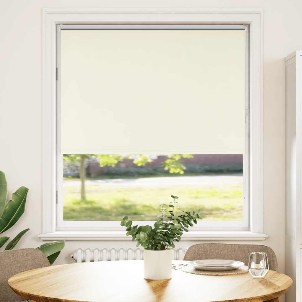 vidaXL Roller Blind Blackout Off White 95x130 cm Fabric Width 90.7 cm Polyester