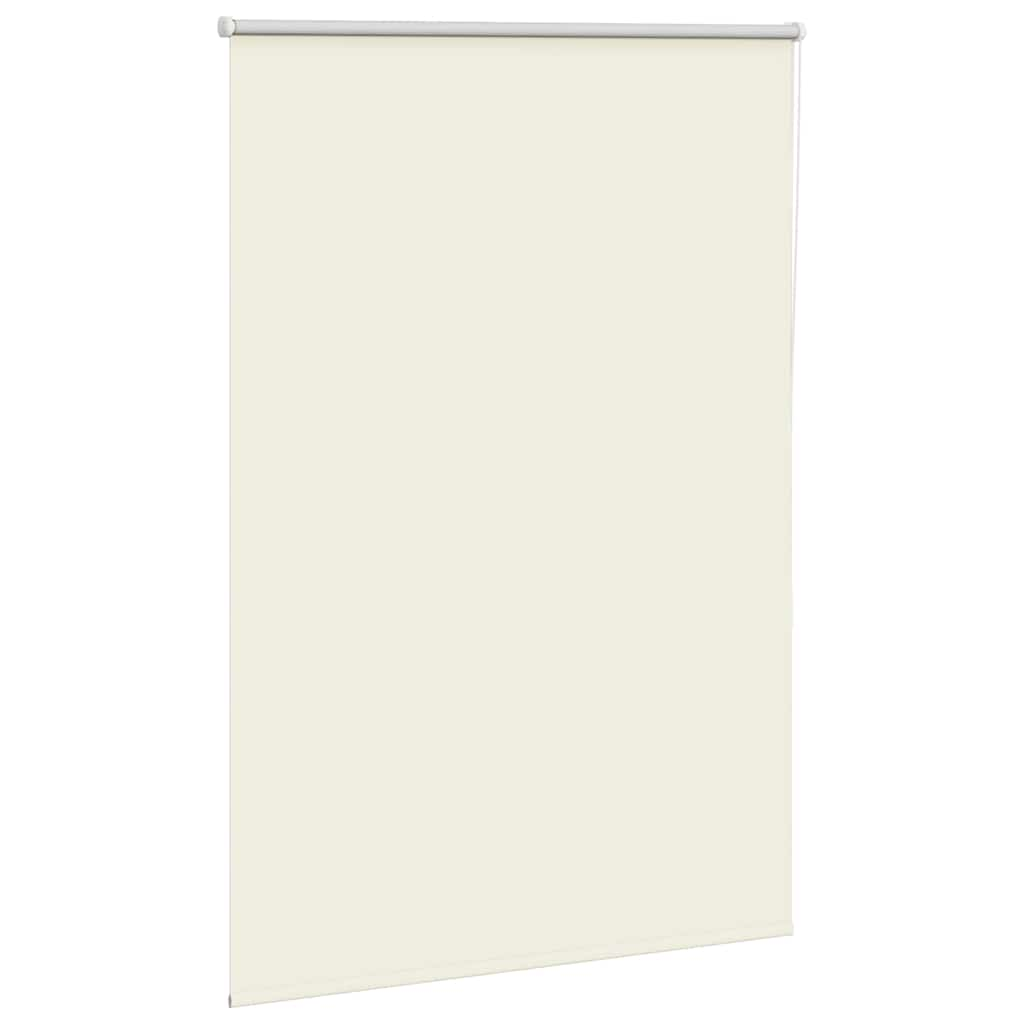 vidaXL Roller Blind Blackout Off White 110x130 cm Fabric Width 105.7 cm Polyester