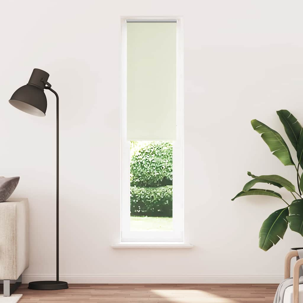 vidaXL Roller Blind Blackout Off White 40x210 cm Fabric Width 35.7 cm Polyester