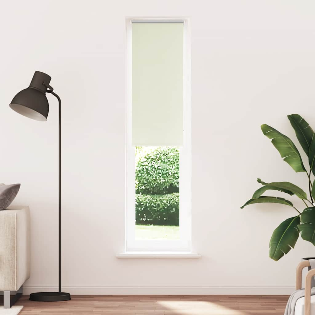 vidaXL Roller Blind Blackout Off White 55x210 cm Fabric Width 50.7 cm Polyester