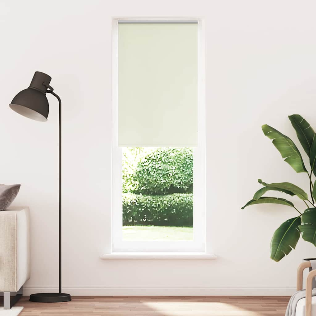 vidaXL Roller Blind Blackout Off White 65x210 cm Fabric Width 60.7 cm Polyester