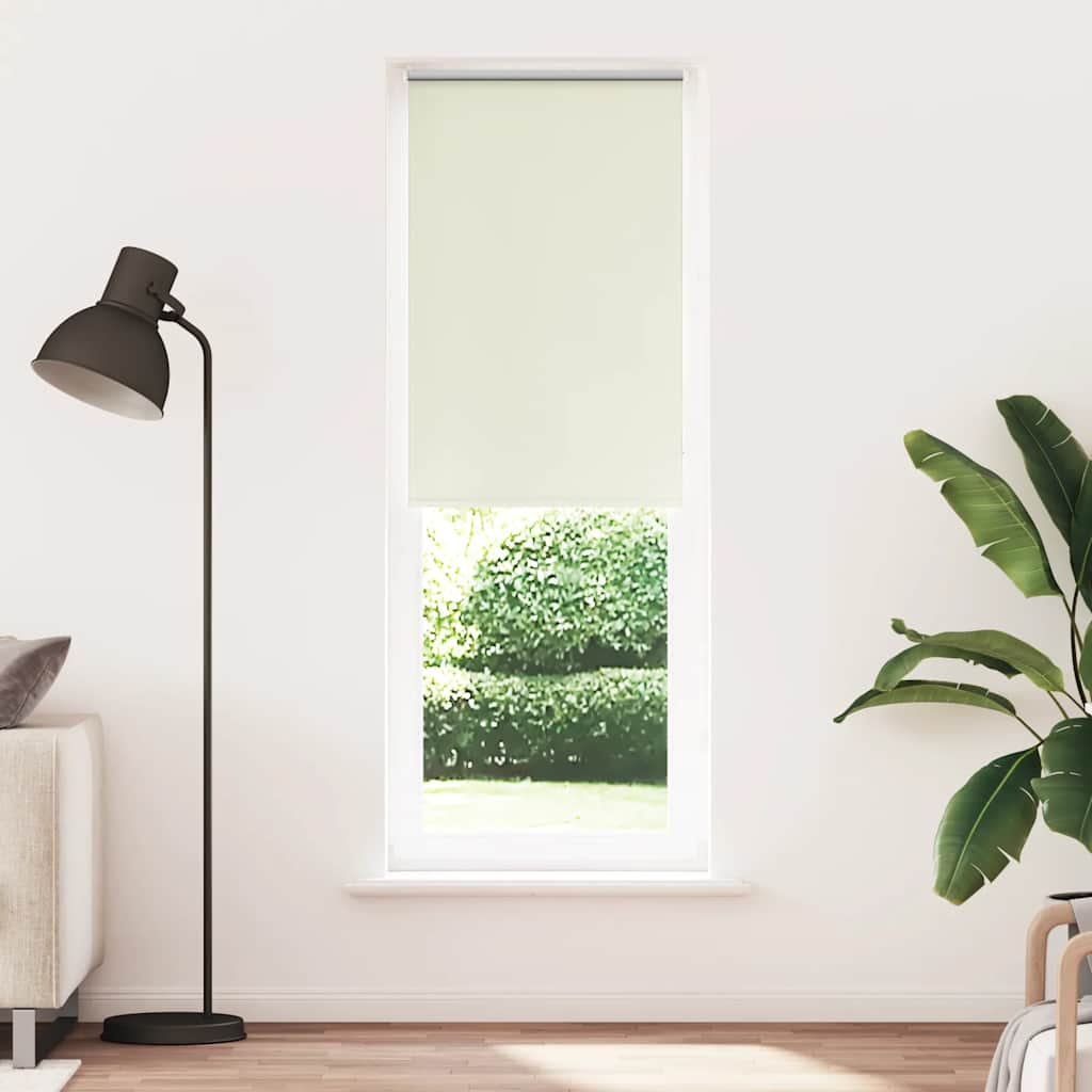 vidaXL Roller Blind Blackout Off White 70x210 cm Fabric Width 65.7 cm Polyester