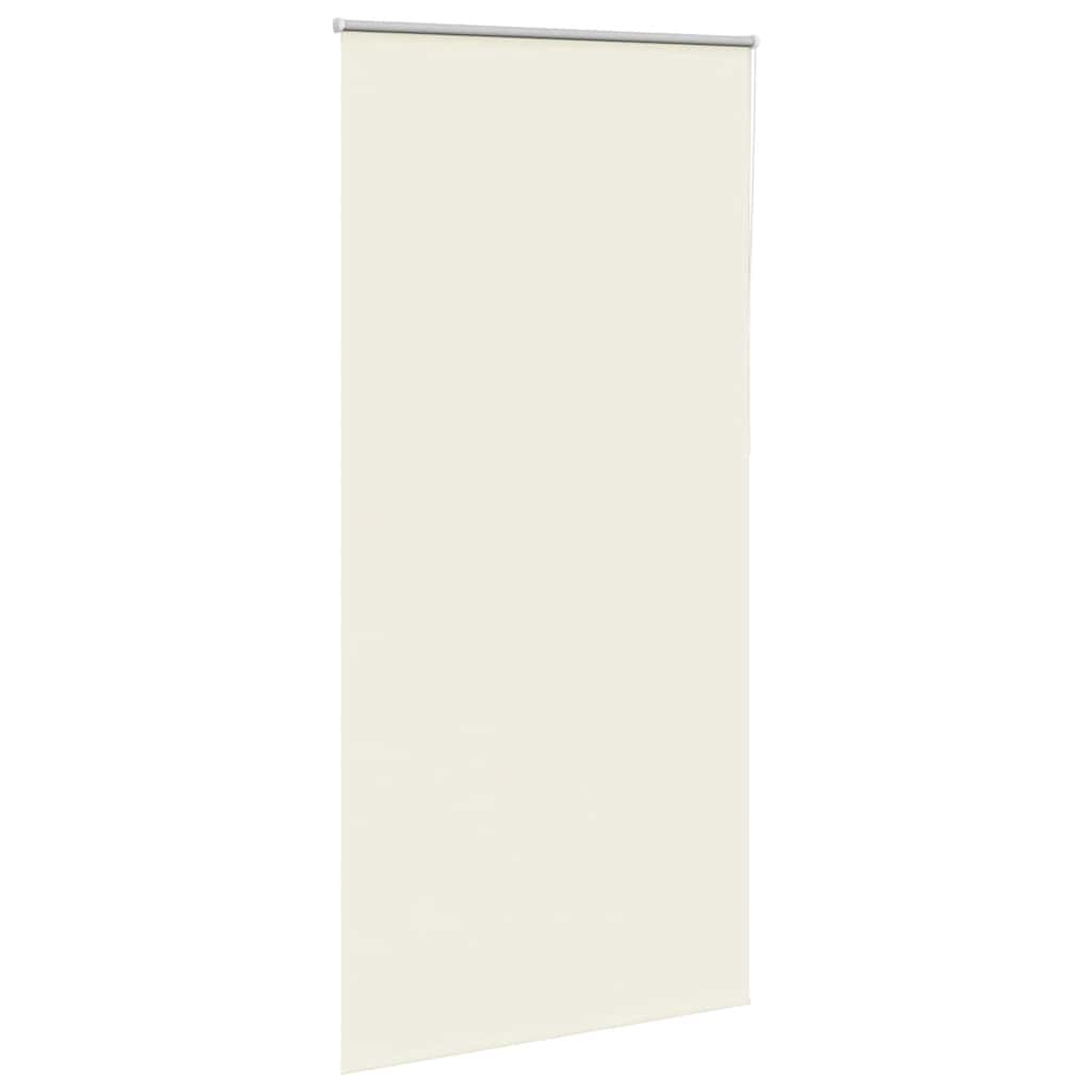 vidaXL Roller Blind Blackout Off White 105x210 cm Fabric Width 100.7 cm Polyester