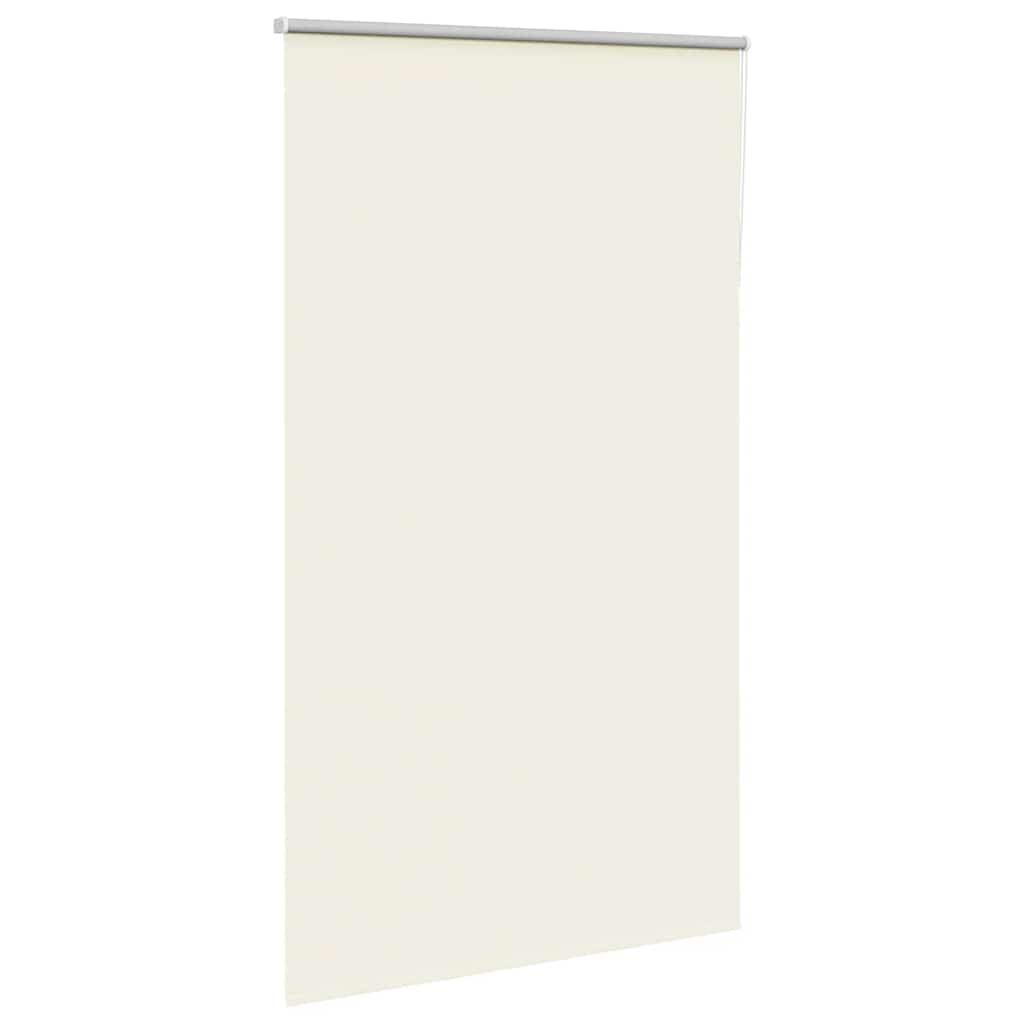 vidaXL Roller Blind Blackout Off White 130x210 cm Fabric Width 126.6 cm Polyester