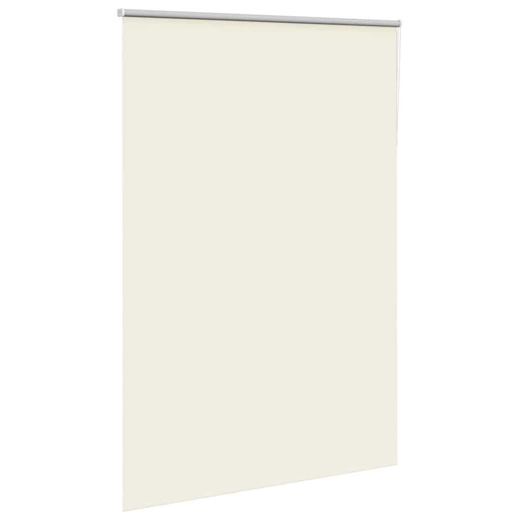 vidaXL Roller Blind Blackout Off White 145x210 cm Fabric Width 141.6 cm Polyester