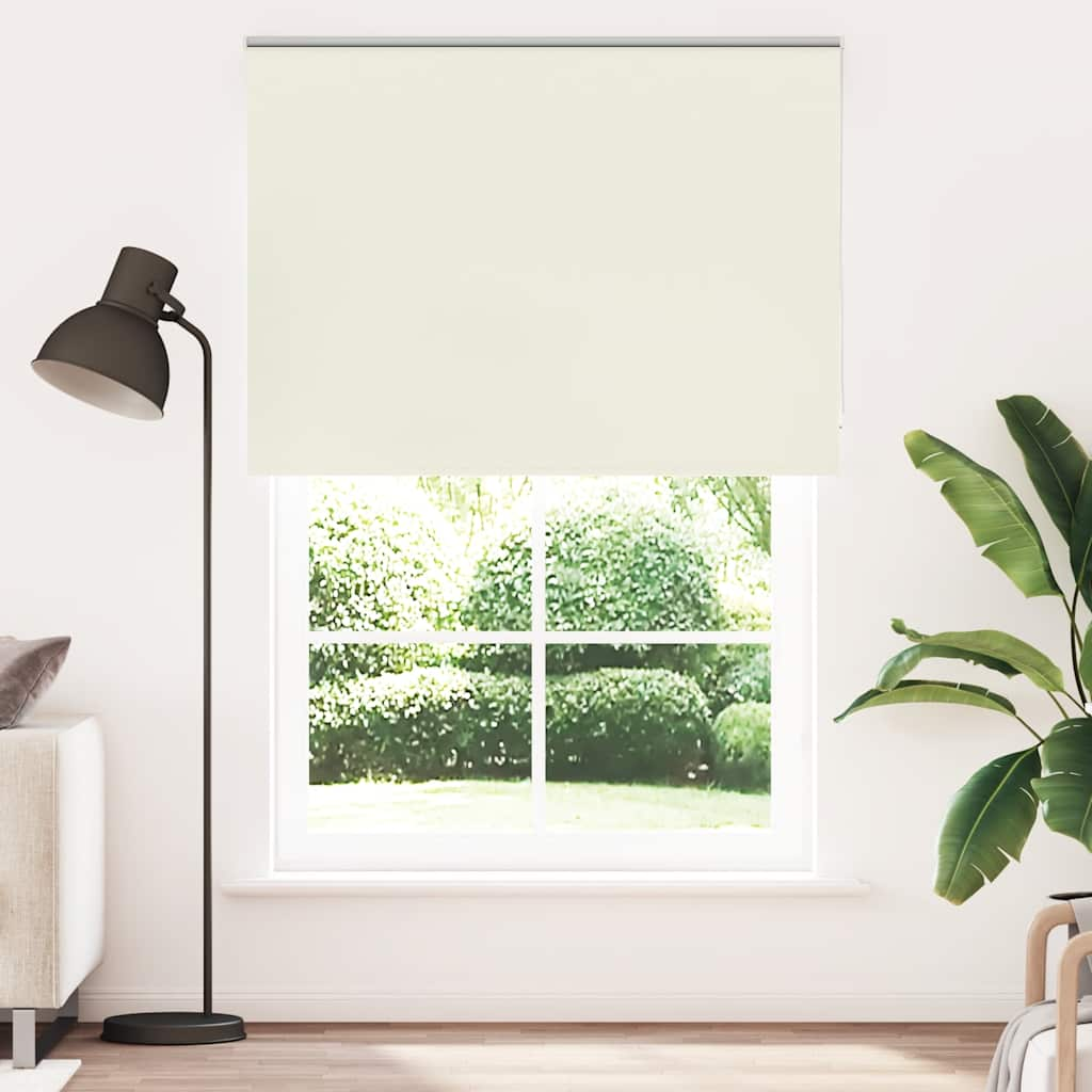 vidaXL Roller Blind Blackout Off White 150x210 cm Fabric Width 146.6 cm Polyester