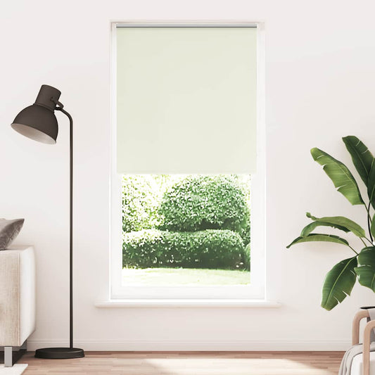 vidaXL Roller Blind Blackout Off White 110x230 cm Fabric Width 105.7 cm Polyester