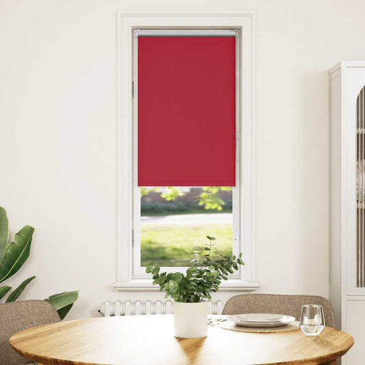 vidaXL Roller Blind Blackout Red 45x130 cm Fabric Width 40.7 cm Polyester