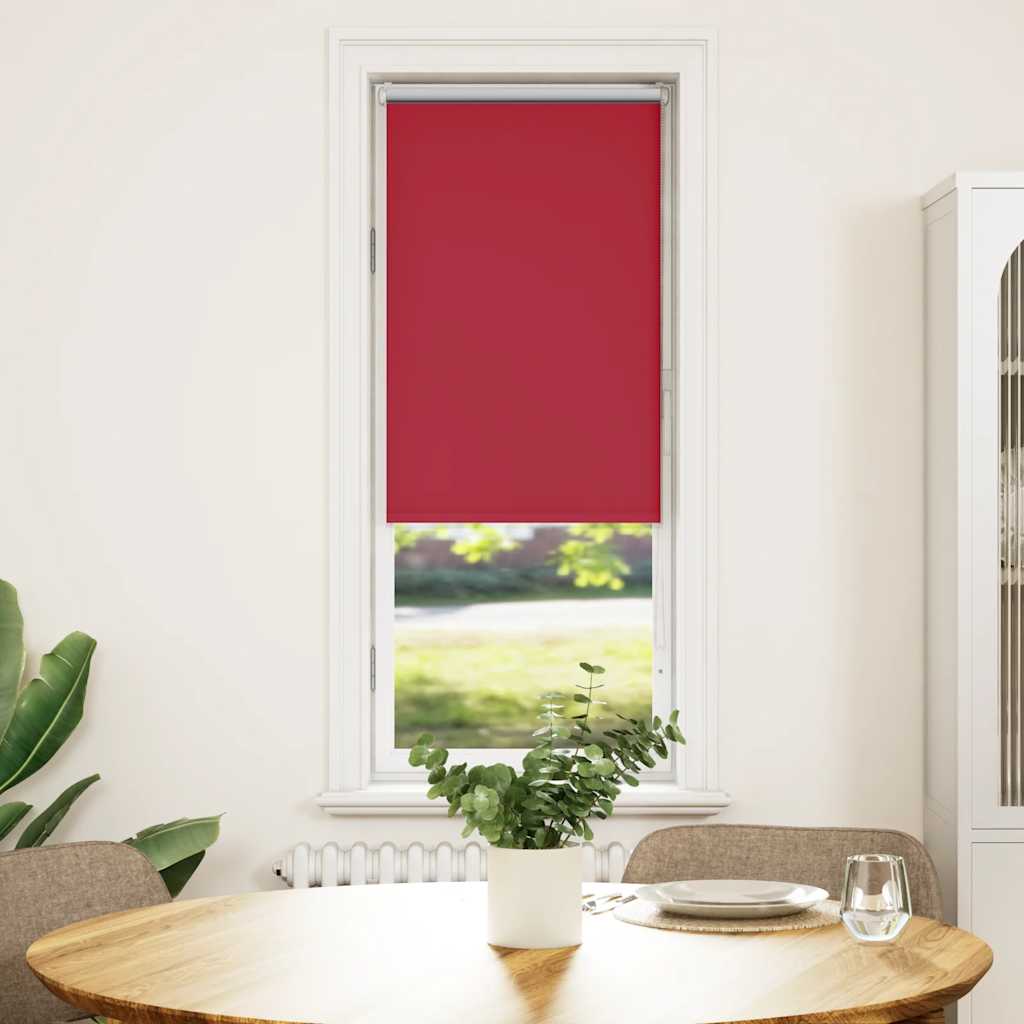 vidaXL Roller Blind Blackout Red 60x130 cm Fabric Width 55.7 cm Polyester