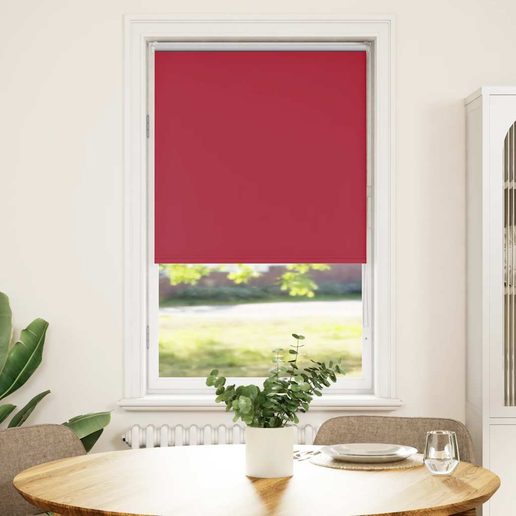 vidaXL Roller Blind Blackout Red 70x130 cm Fabric Width 65.7 cm Polyester