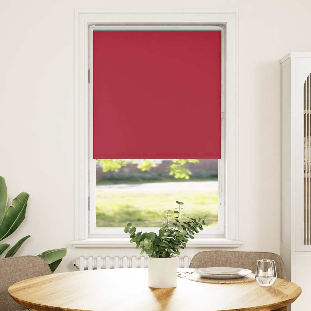 vidaXL Roller Blind Blackout Red 80x130 cm Fabric Width 75.7 cm Polyester