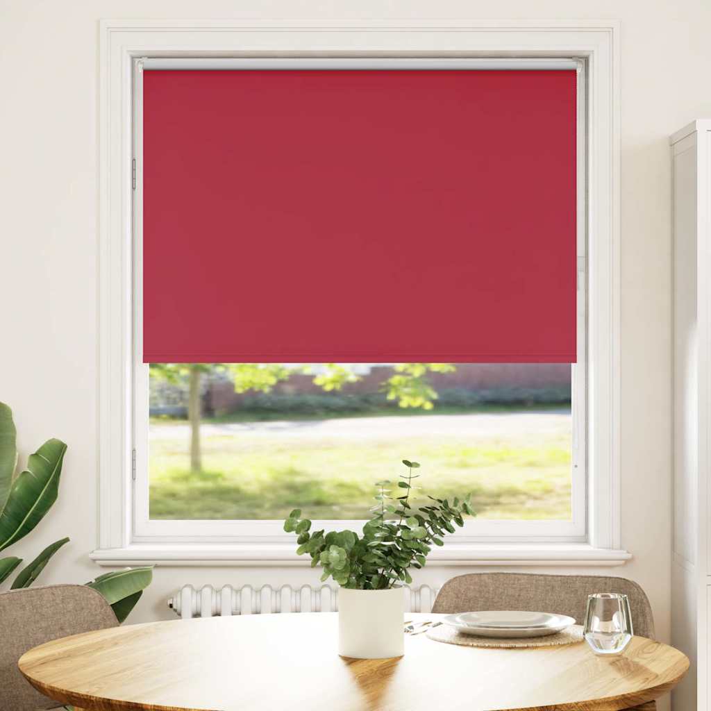 vidaXL Roller Blind Blackout Red 95x130 cm Fabric Width 90.7 cm Polyester