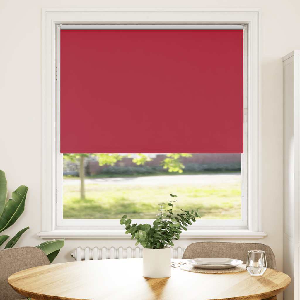 vidaXL Roller Blind Blackout Red 105x150 cm Fabric Width 100.7 cm Polyester