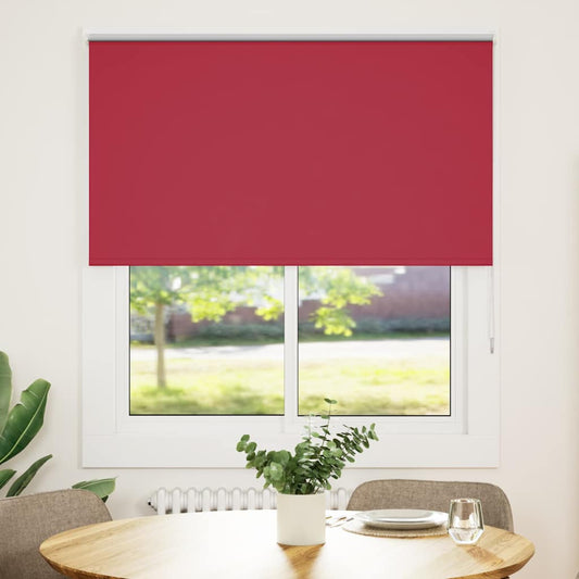 vidaXL Roller Blind Blackout Red 140x150 cm Fabric Width 136.6 cm Polyester