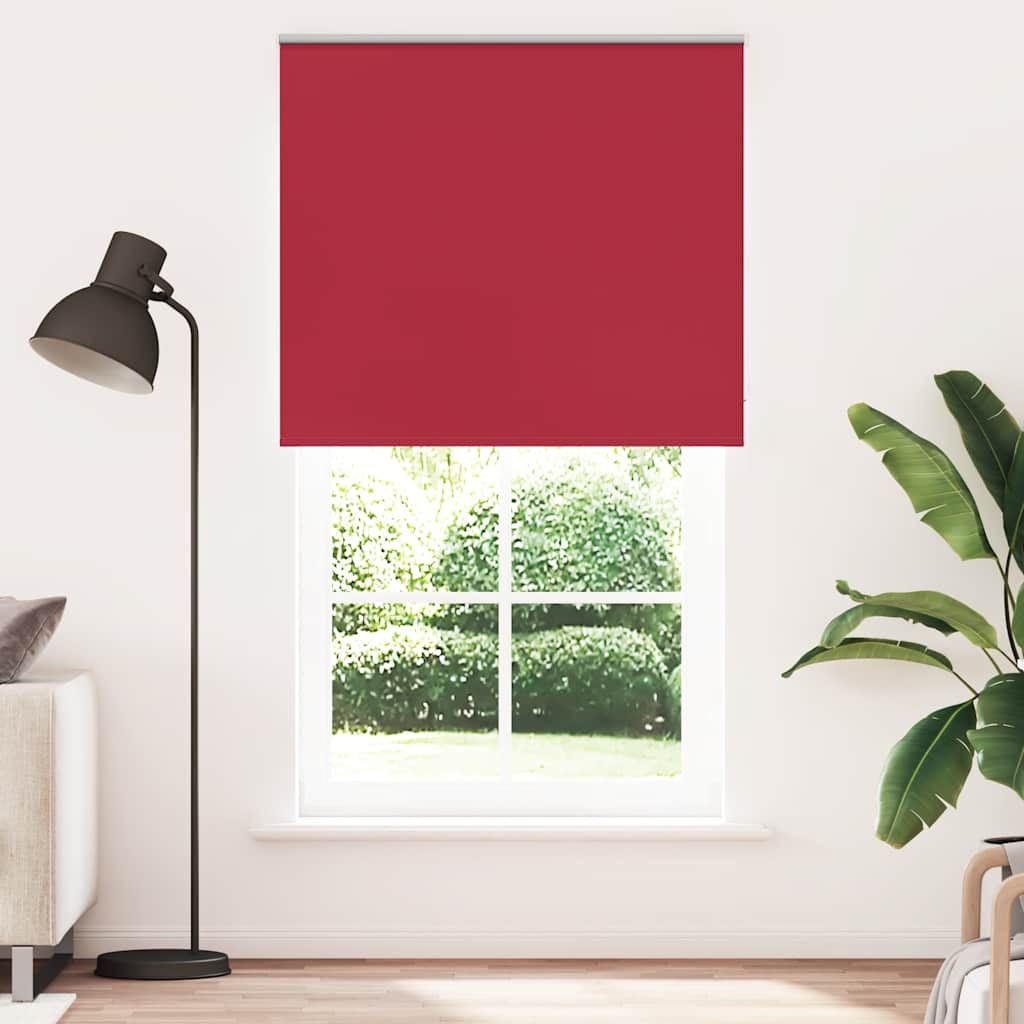 Roller Blind Blackout Red 130x210 cm Fabric Width 126.6 cm Polyester