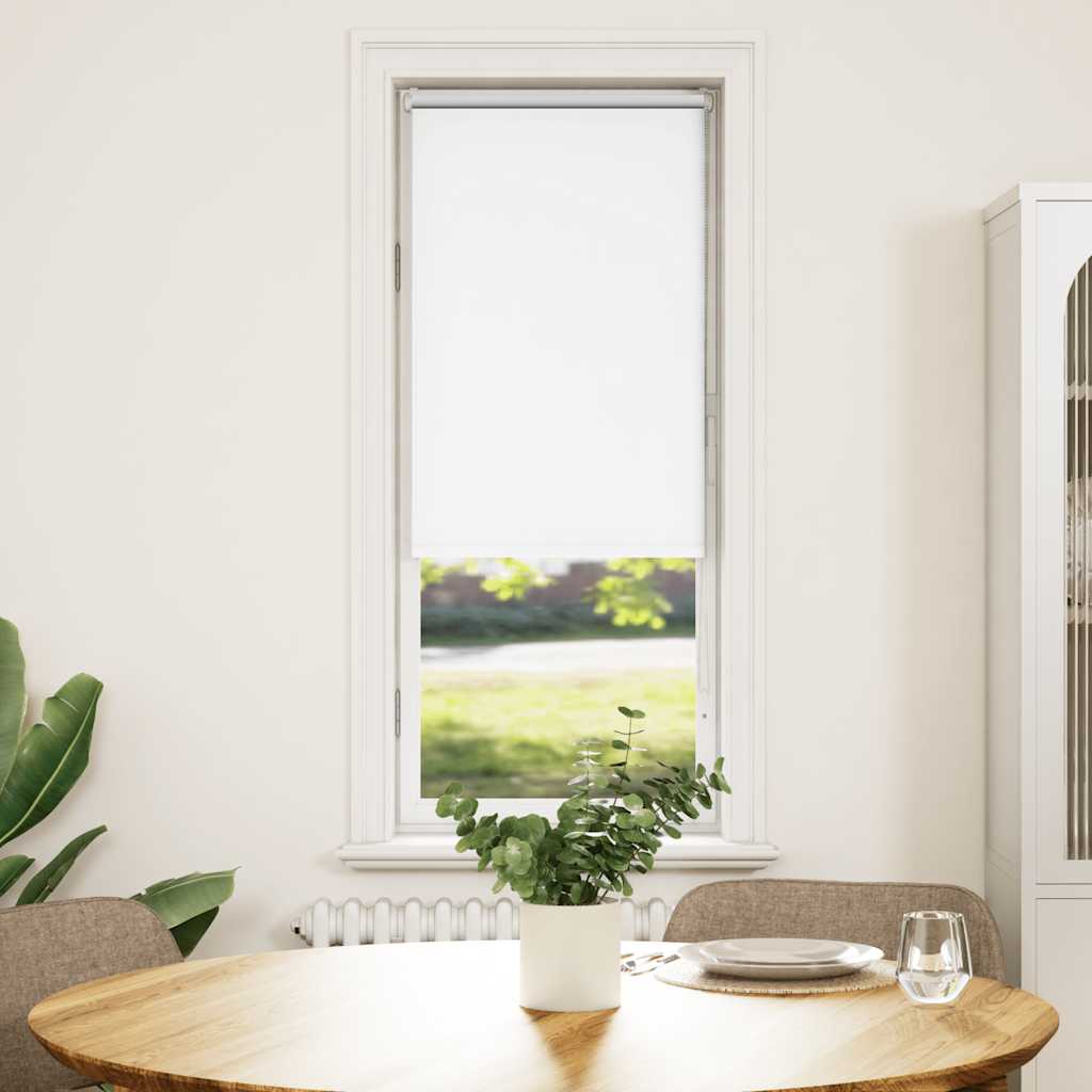 Roller Blind Blackout White 60x130 cm Fabric Width 55.7 cm Polyester