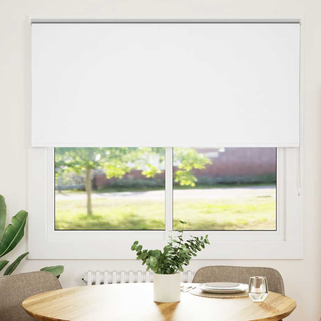 Roller Blind Blackout White 155x150 cm Fabric Width 151.6 cm Polyester