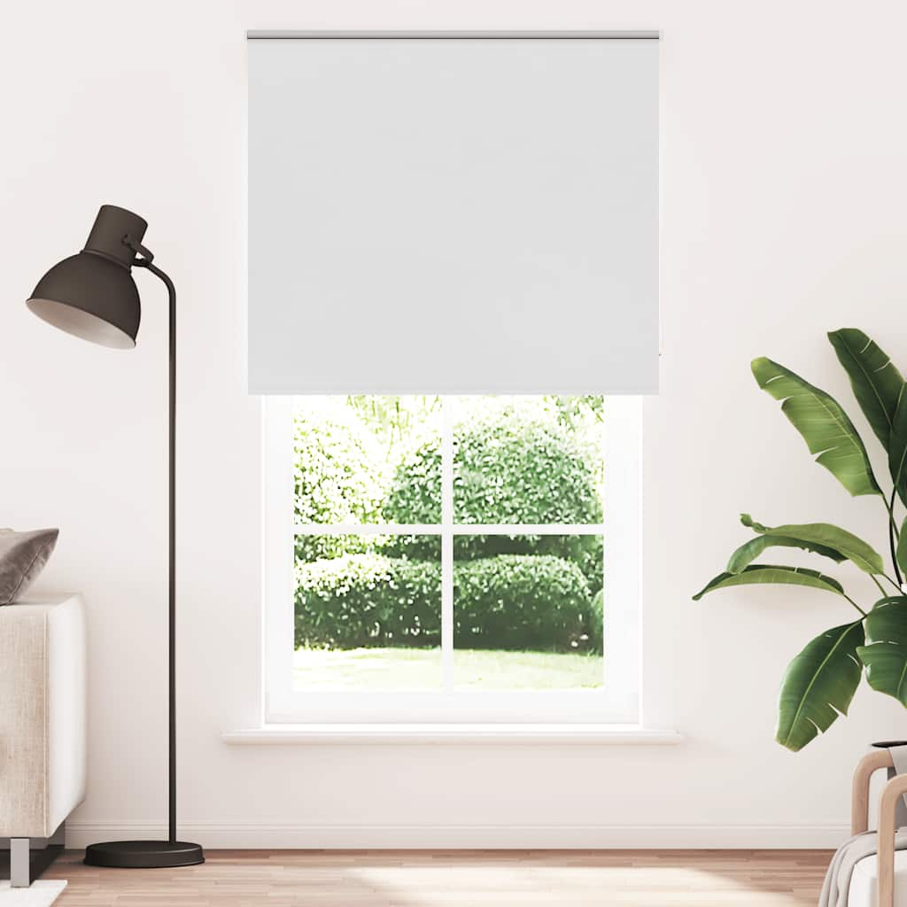 vidaXL Roller Blind Blackout White 120x210 cm Fabric Width 116.6 cm Polyester