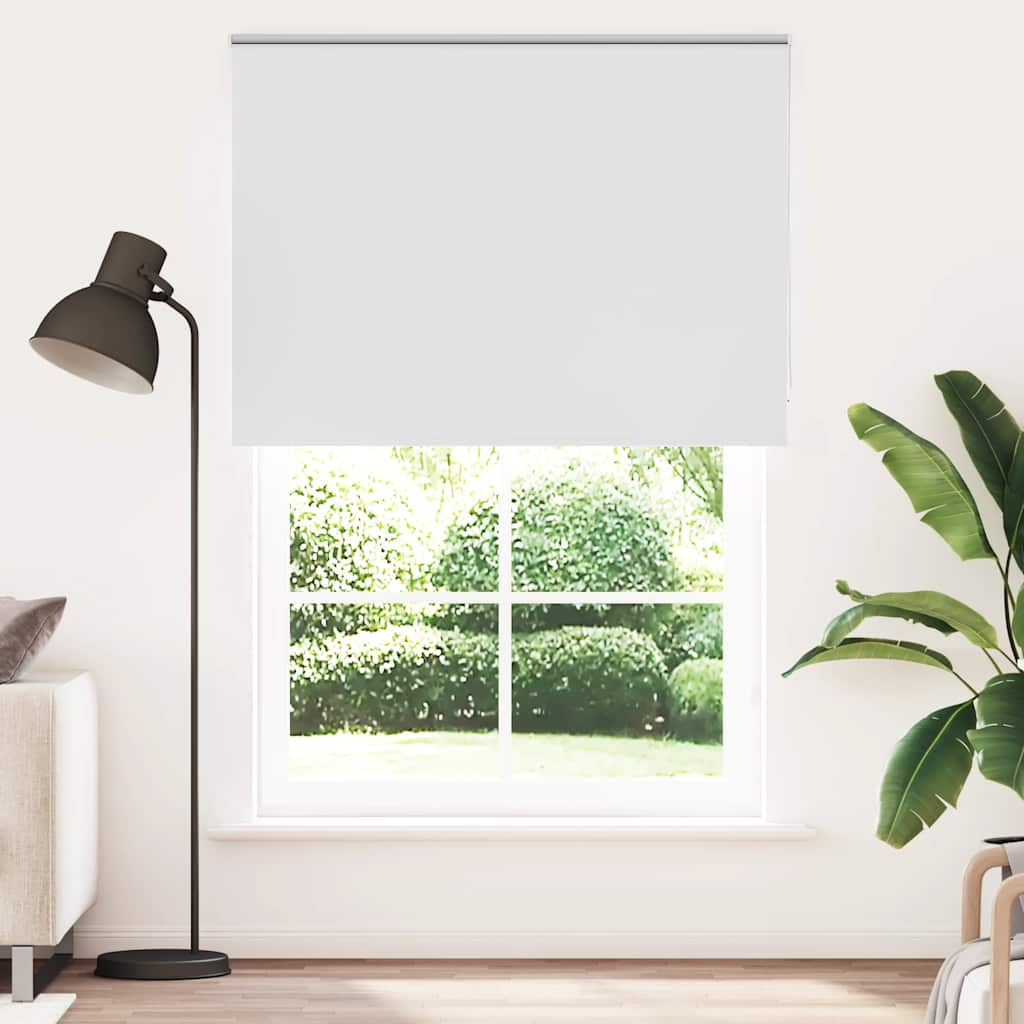 vidaXL Roller Blind Blackout White 145x210 cm Fabric Width 141.6 cm Polyester