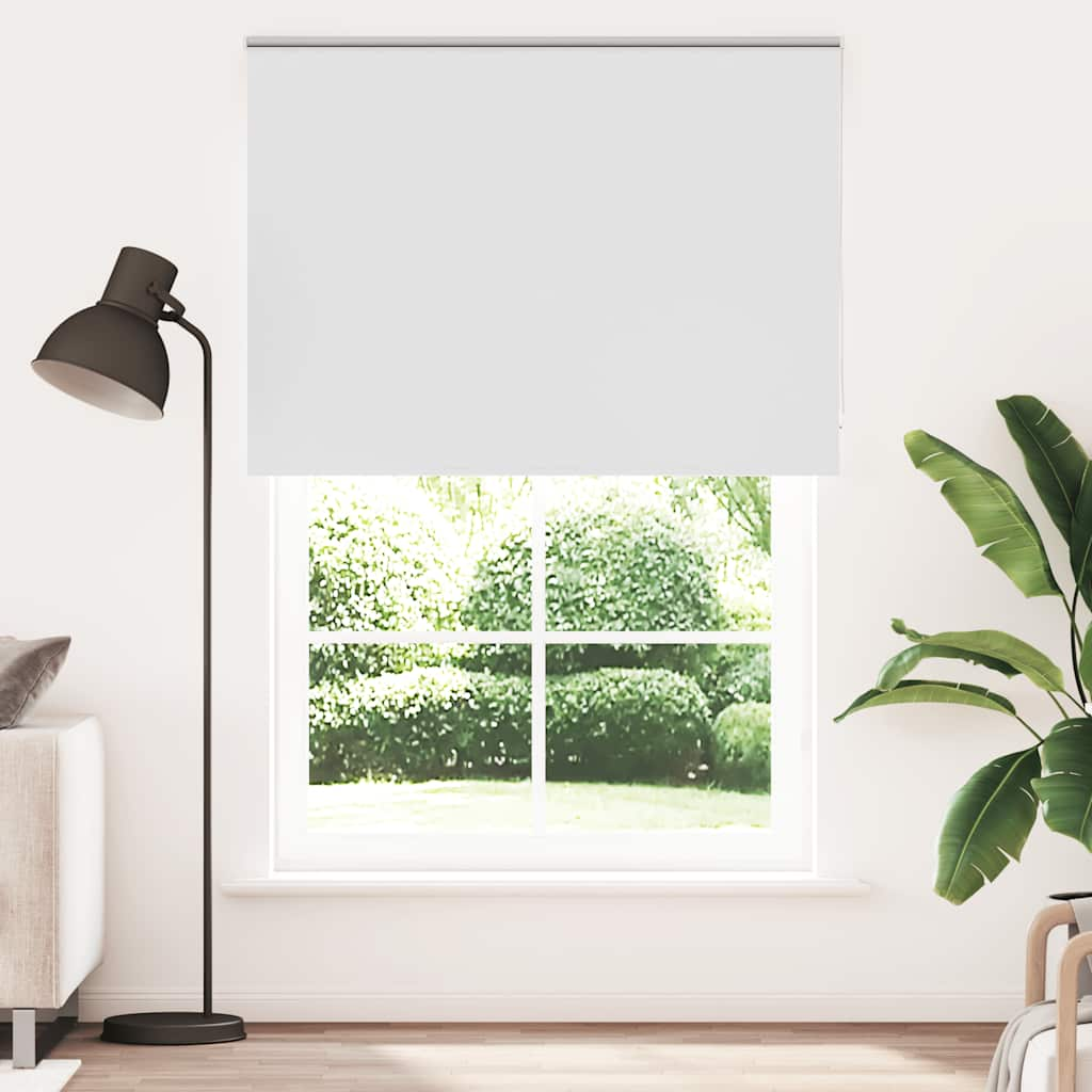 vidaXL Roller Blind Blackout White 160x210 cm Fabric Width 156.6 cm Polyester