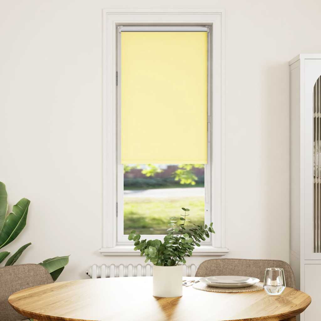 vidaXL Roller Blind Blackout Yellow 45x130 cm Fabric Width 40.7 cm Polyester