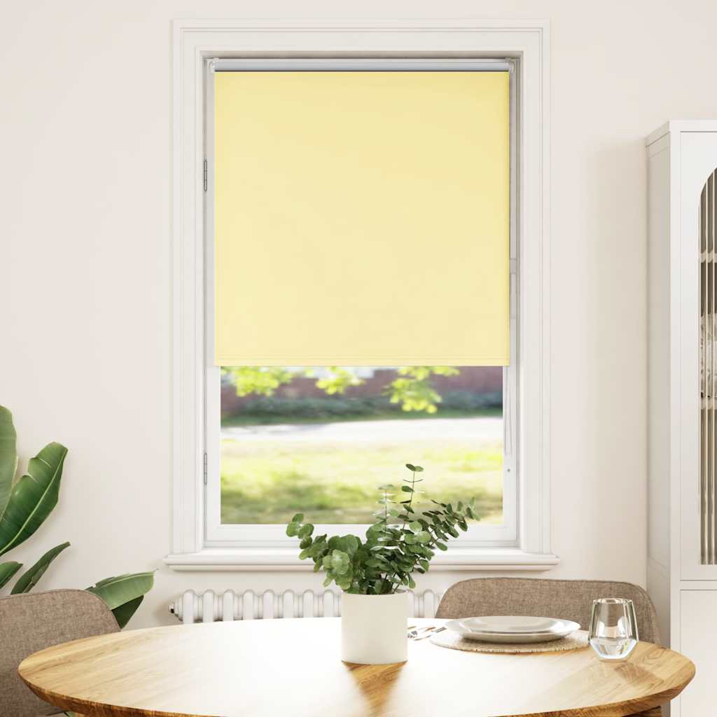 vidaXL Roller Blind Blackout Yellow 65x130 cm Fabric Width 60.7 cm Polyester