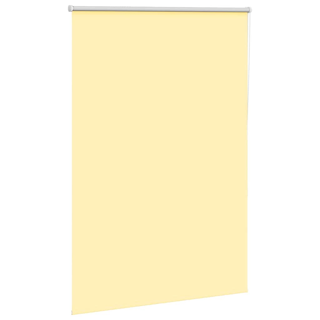 vidaXL Roller Blind Blackout Yellow 90x130 cm Fabric Width 85.7 cm Polyester