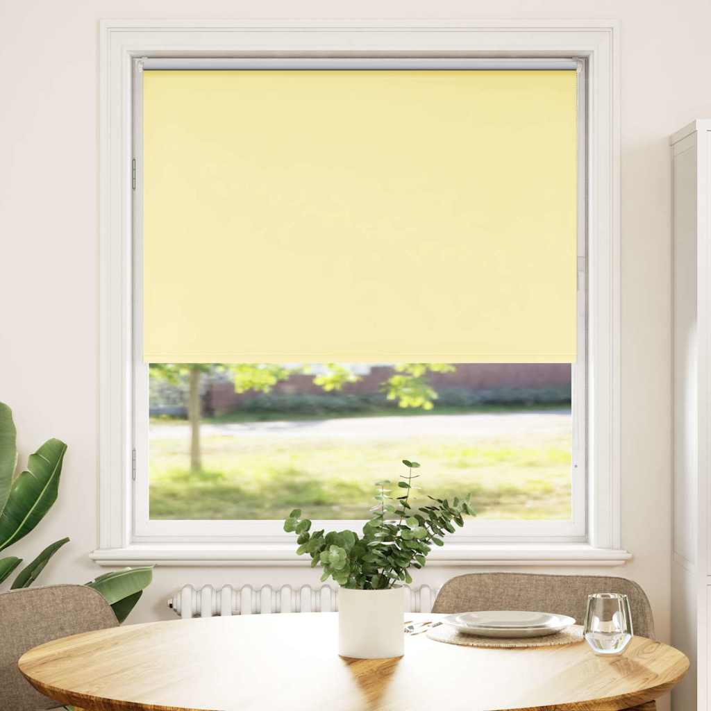 vidaXL Roller Blind Blackout Yellow 95x130 cm Fabric Width 90.7 cm Polyester