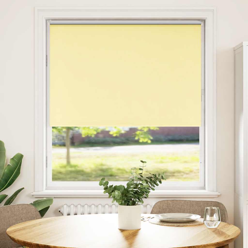 vidaXL Roller Blind Blackout Yellow 110x130 cm Fabric Width 105.7 cm Polyester