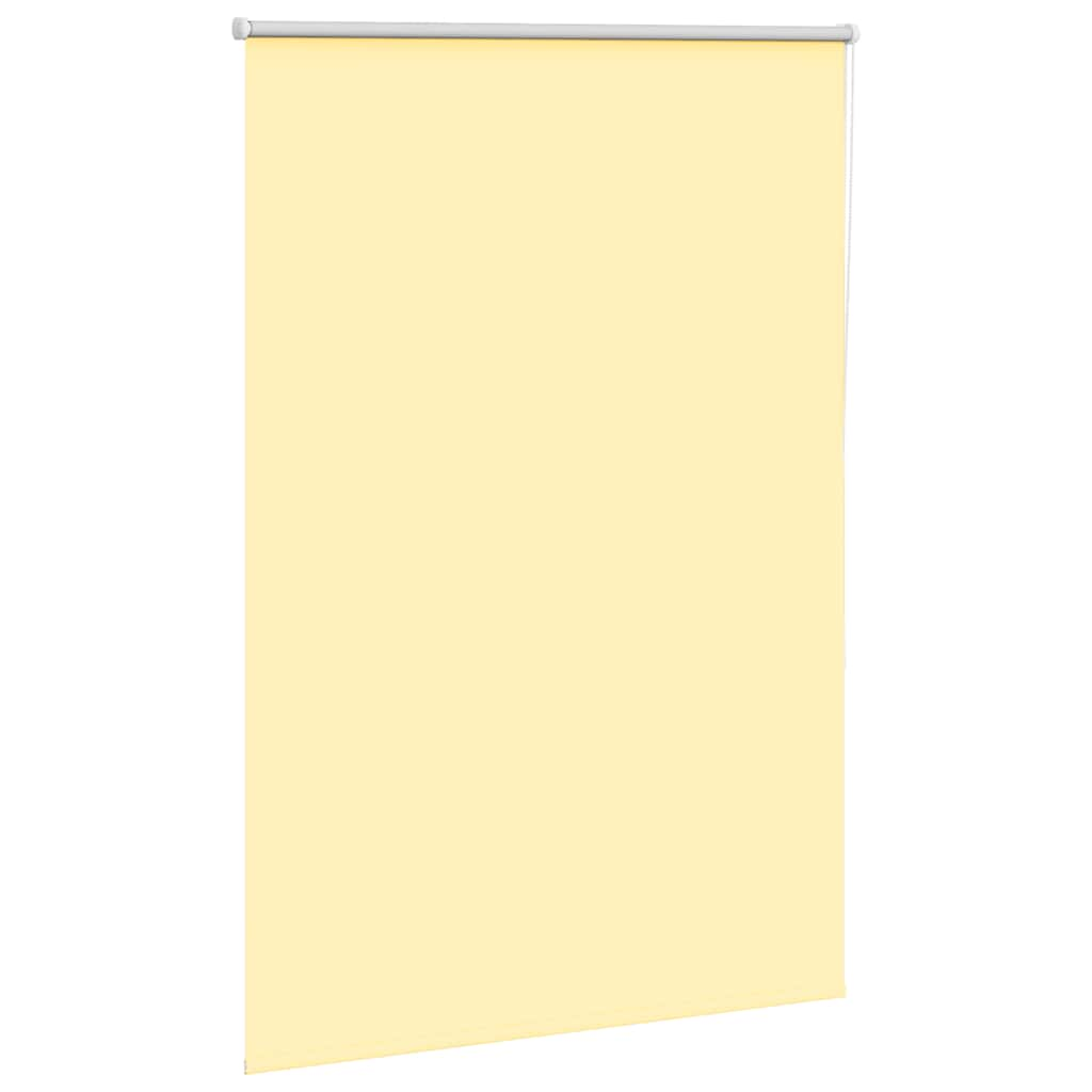 vidaXL Roller Blind Blackout Yellow 115x130 cm Fabric Width 110.7 cm Polyester