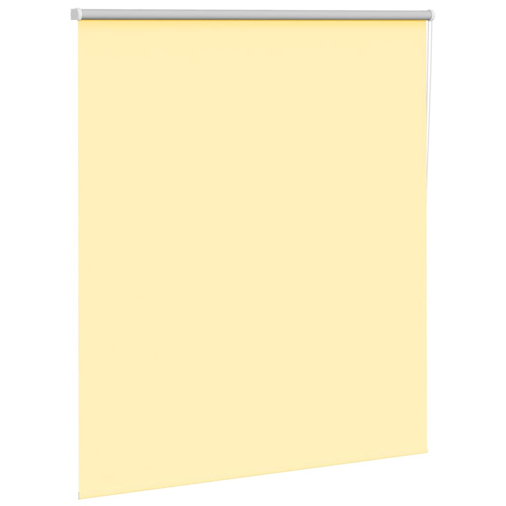 vidaXL Roller Blind Blackout Yellow 120x130 cm Fabric Width 116.6 cm Polyester