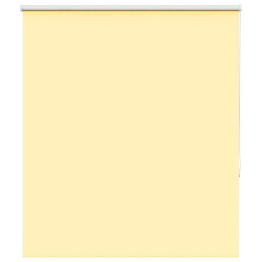 vidaXL Roller Blind Blackout Yellow 125x130 cm Fabric Width 121.6 cm Polyester