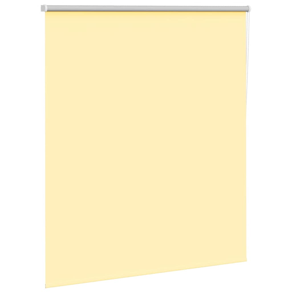 vidaXL Roller Blind Blackout Yellow 125x130 cm Fabric Width 121.6 cm Polyester