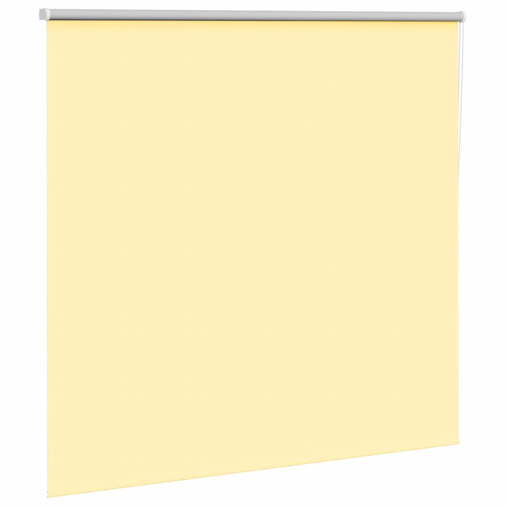 vidaXL Roller Blind Blackout Yellow 145x130 cm Fabric Width 141.6 cm Polyester