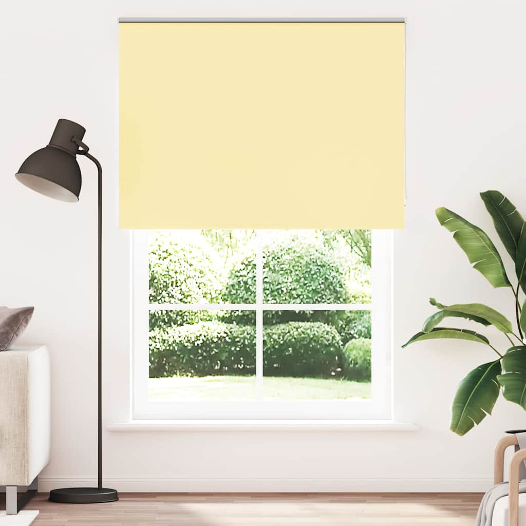 vidaXL Roller Blind Blackout Yellow 150x210 cm Fabric Width 146.6 cm Polyester