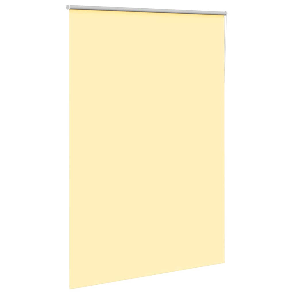 vidaXL Roller Blind Blackout Yellow 150x210 cm Fabric Width 146.6 cm Polyester