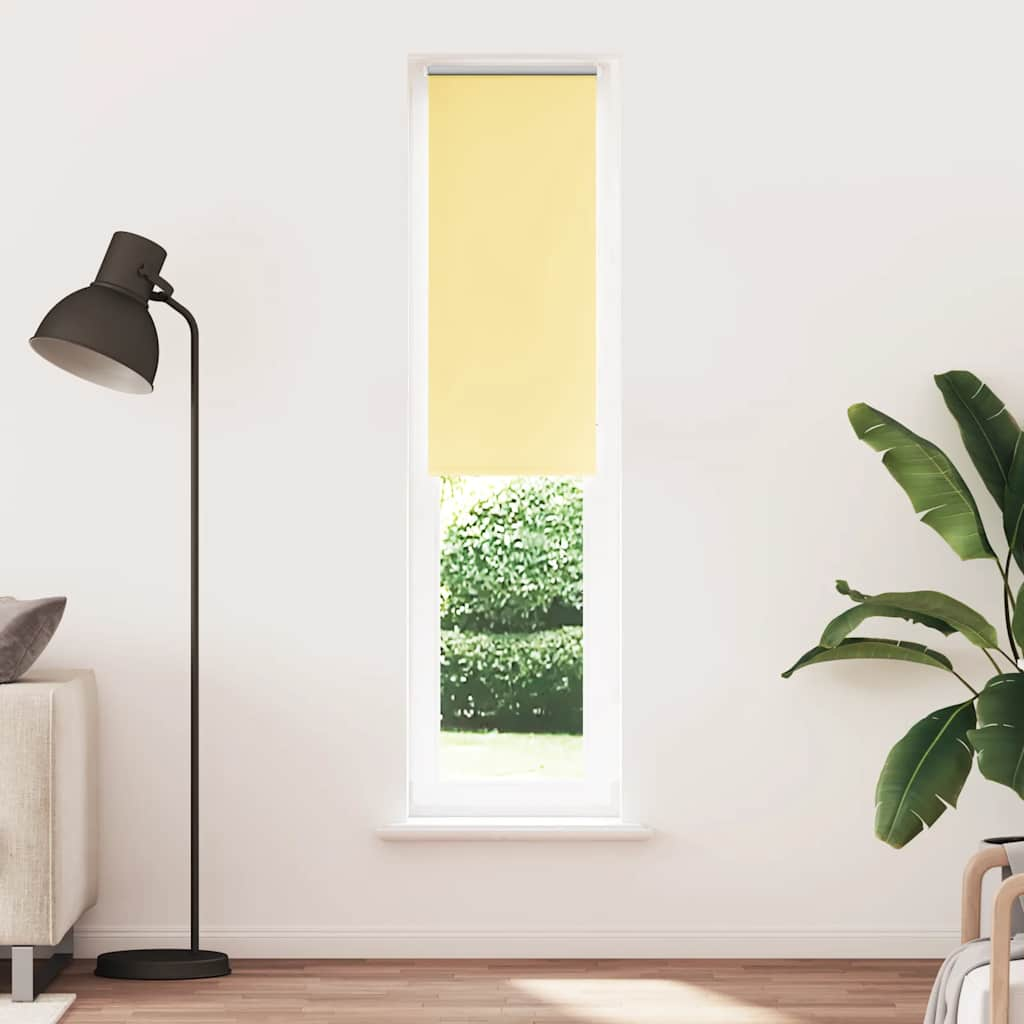 vidaXL Roller Blind Blackout Yellow 45x230 cm Fabric Width 40.7 cm Polyester