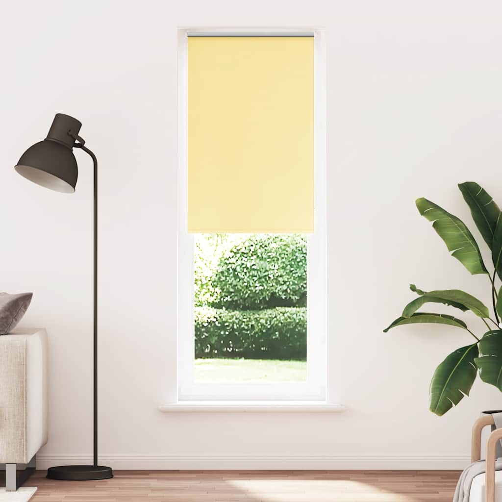 vidaXL Roller Blind Blackout Yellow 65x230 cm Fabric Width 60.7 cm Polyester