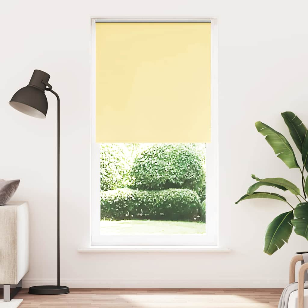 vidaXL Roller Blind Blackout Yellow 90x230 cm Fabric Width 85.7 cm Polyester