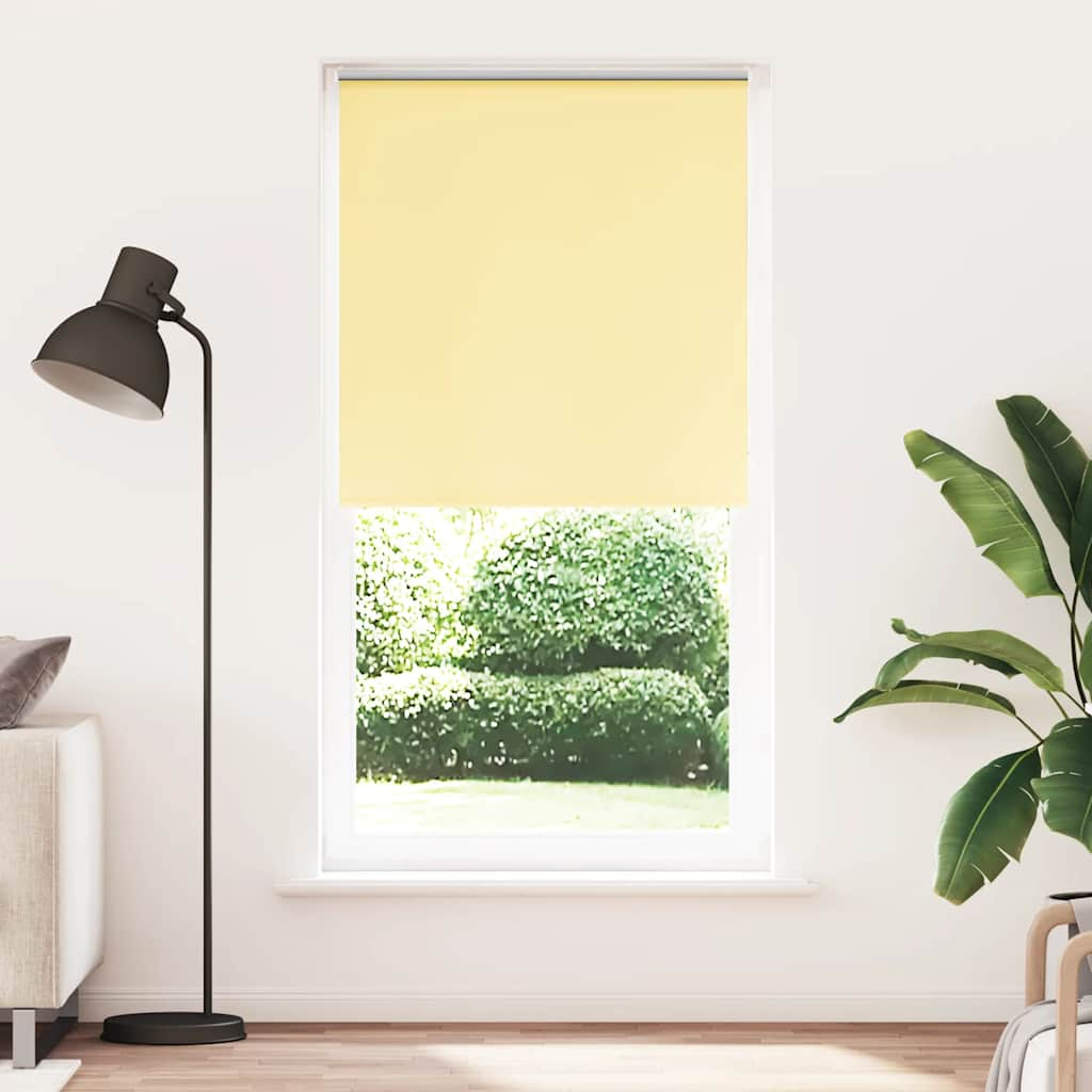 vidaXL Roller Blind Blackout Yellow 100x230 cm Fabric Width 95.7 cm Polyester