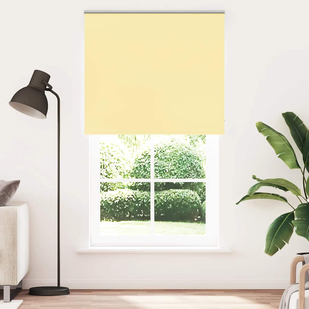 vidaXL Roller Blind Blackout Yellow 120x230 cm Fabric Width 116.6 cm Polyester