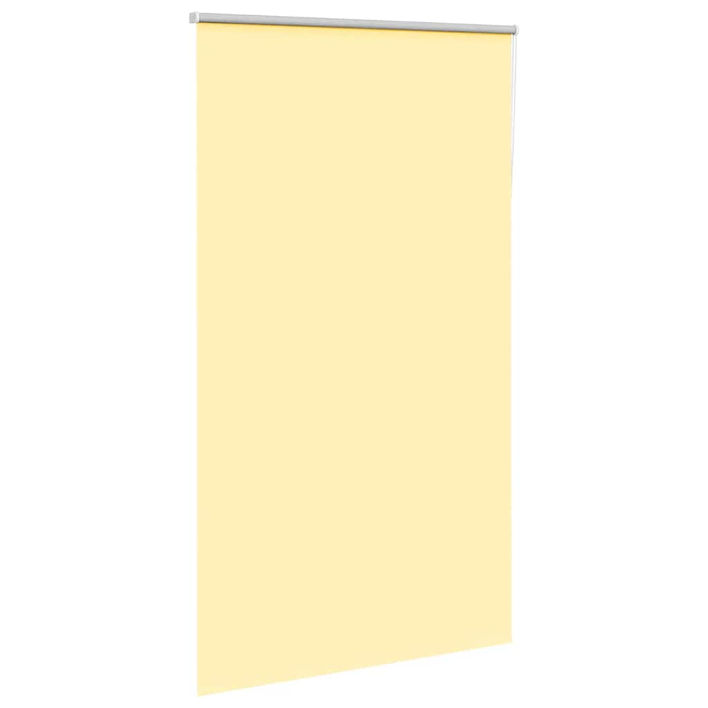 vidaXL Roller Blind Blackout Yellow 125x230 cm Fabric Width 121.6 cm Polyester