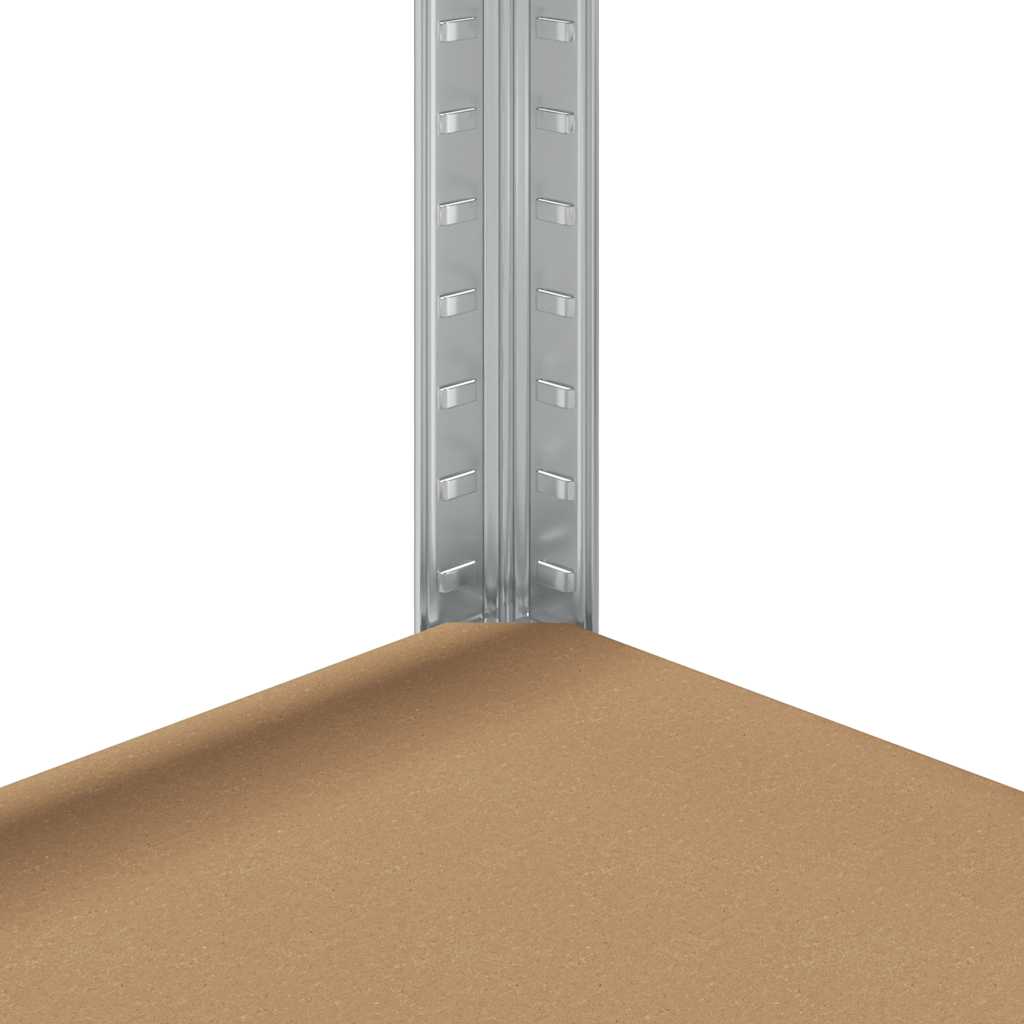 vidaXL 5-Layer Storage Shelves 3 pcs Silver Steel&Engineered Wood