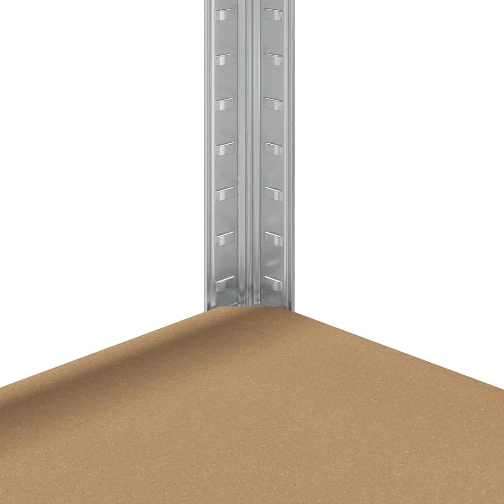 vidaXL 5-Layer Storage Shelves 4 pcs Silver Steel&Engineered Wood