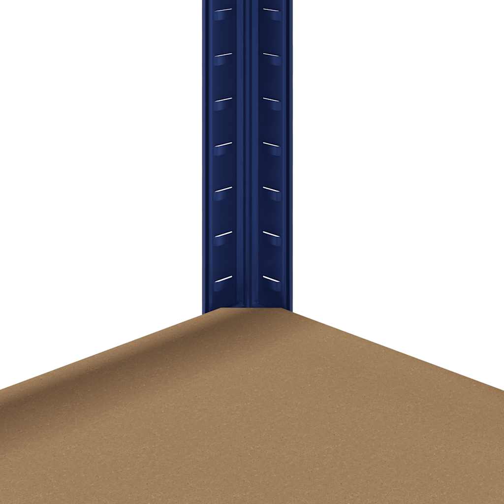 vidaXL 5-Layer Storage Shelves 4 pcs Blue Steel&Engineered Wood