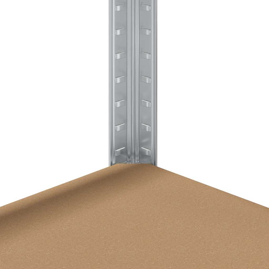 vidaXL 5-Layer Storage Shelves 4 pcs Silver Steel&Engineered Wood